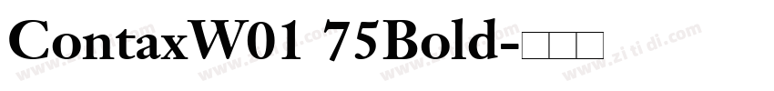 ContaxW01 75Bold字体转换